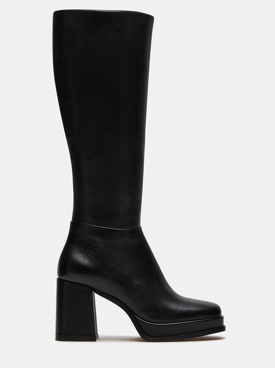 Steve Madden Mystery Black Leather Boot