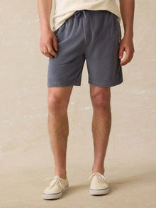  Faherty Brand Cabana Towel Terry Sweatshort in Eastern Storm