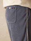 Faherty Brand Cabana Towel Terry Sweatshort in Eastern Storm blue
