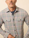 Faherty Brand Legend Sweater Shirt in Forest Rose Plaid
