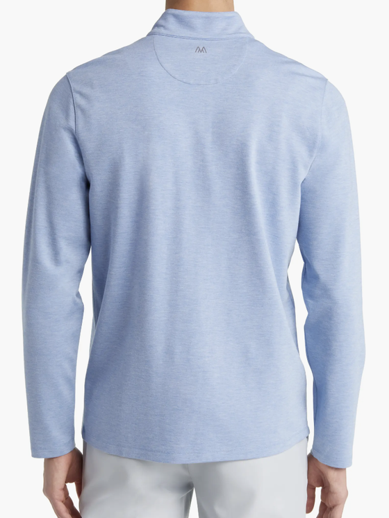 Mizzen+Main ProFlex Quarter Zip in Blue Lustre Heather