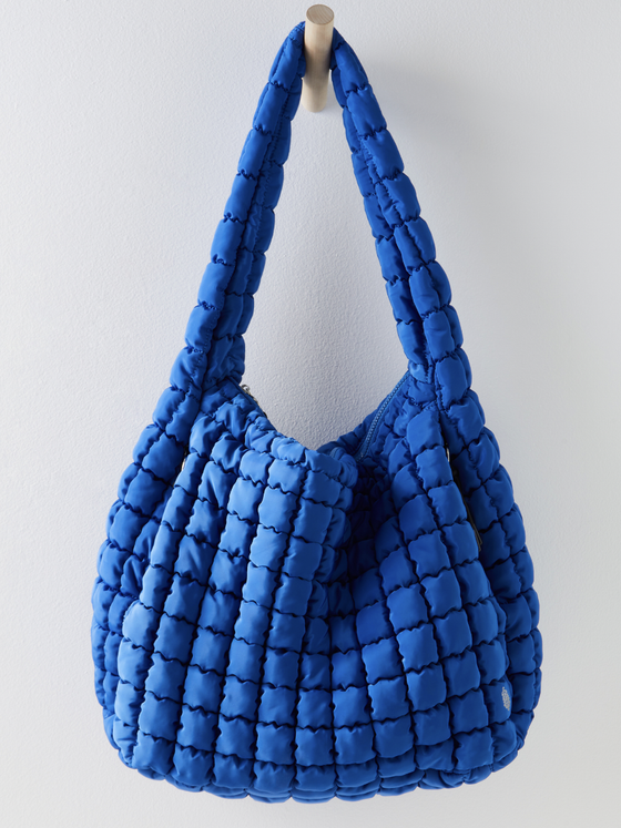 Free People's Movement Quilted Carryall in Lapis Blue