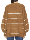 Pistola Carlen Mock Sweater in Caramel White Stripe