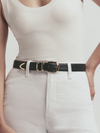 Favorite Daughter The Jordan Belt in Black gold