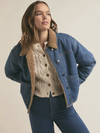 Favorite Daughter The Bridget Crop Jacket in Concord faux fur