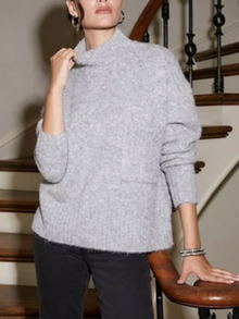  Fifteen twenty Colette Turtleneck Sweater in Gray