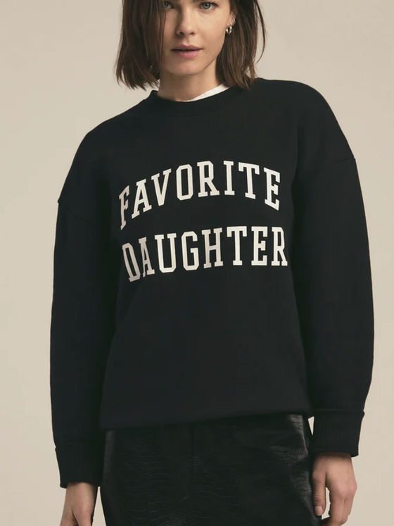 Favorite daughter The Collegiate Sweatshirt in black and white