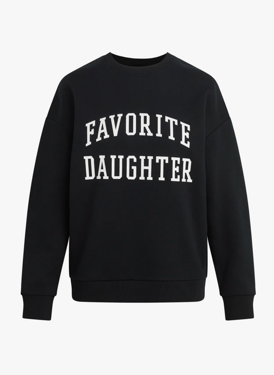Favorite daughter The Collegiate Sweatshirt in black and white