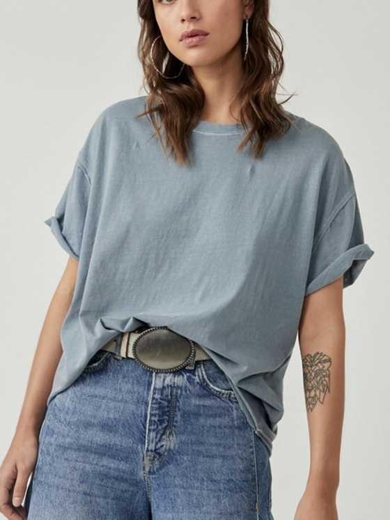 Free People We The Free Nina Tee in Blue Mirage