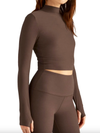Featherweight Moving on Cropped Pullover in Truffle Heather