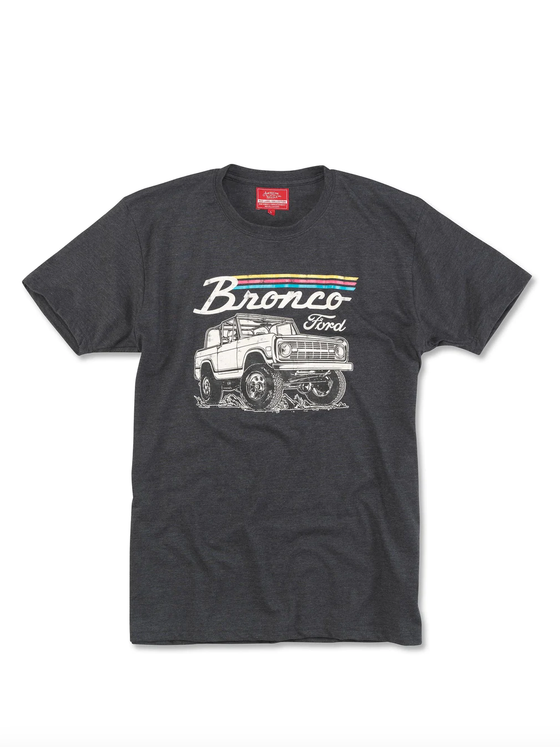 American Needle's Bronco Red Label Tee in Heather-Charcoal