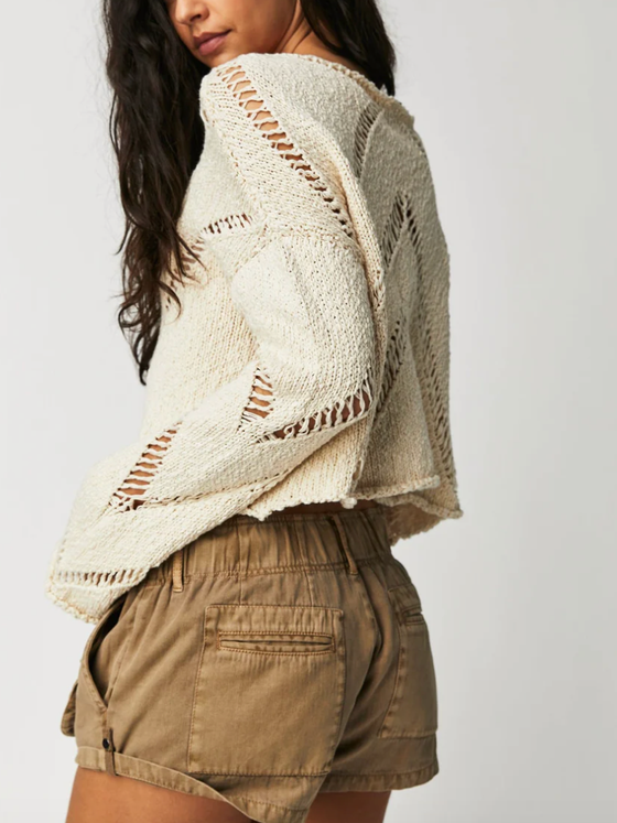 Free People's Hayley Sweater in Cream