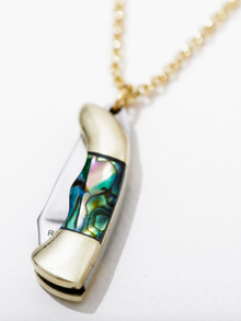  Judith Gold Abalone Safety Necklace