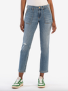 Stevie Mid Rise Straight Leg Jean