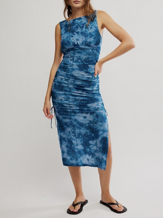 Free People Take Me Away Midi in Indigo Combo