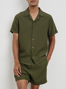  Rails Amalfi Shirt in Olive Seersucker