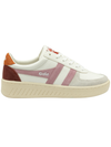 Gola Grandslam Trident Sneakers in White/Candy/Moody Orange