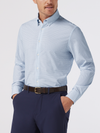Mizzen + Main Leeward Long Sleeve Dress Shirt in White Multi Mark