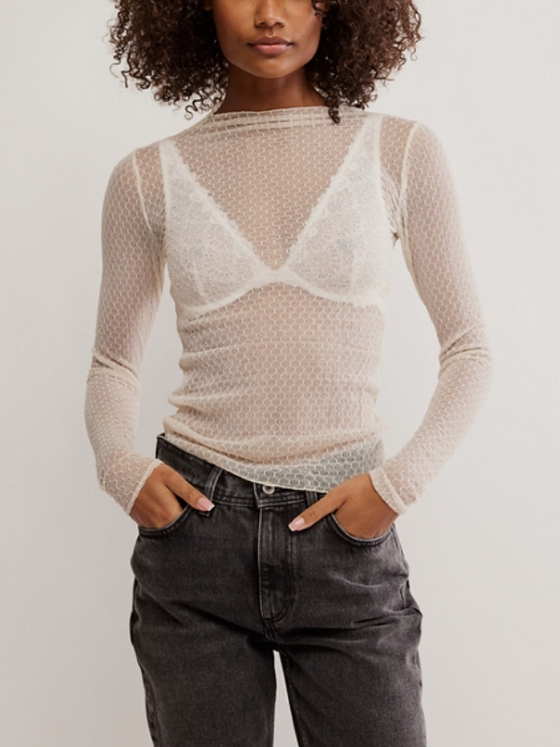 Free People Minding My Business Top in tea