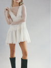 Free People Minding My Business Top in tea lace shirt under dress intimately