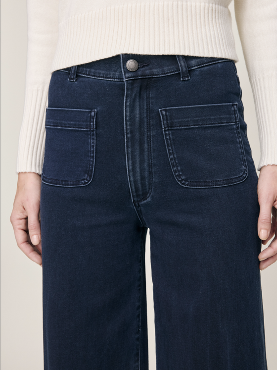 DL1961 Hepburn Wide Leg in Social patch pocket