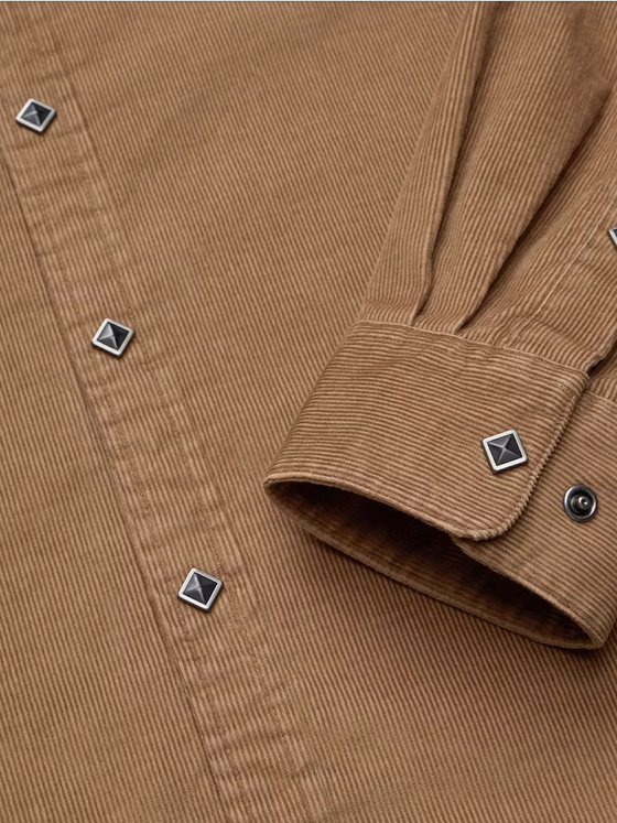 Howler Bros Banning Corduroy Snapshirt in Duck Brown