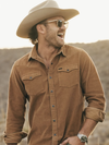 Howler Bros Banning Corduroy Snapshirt in Duck Brown