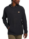 Howler Bros Palo Duro Fleece Hoodie: Mountain Grid in Antique Black