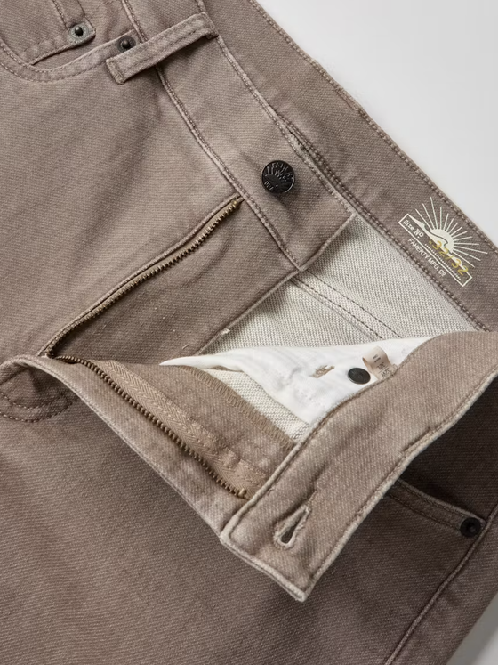Faherty Brand Stretch Terry 5-Pocket Pant in Dark Rye