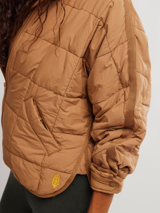 Pippa Packable Puffer Jacket in Twig