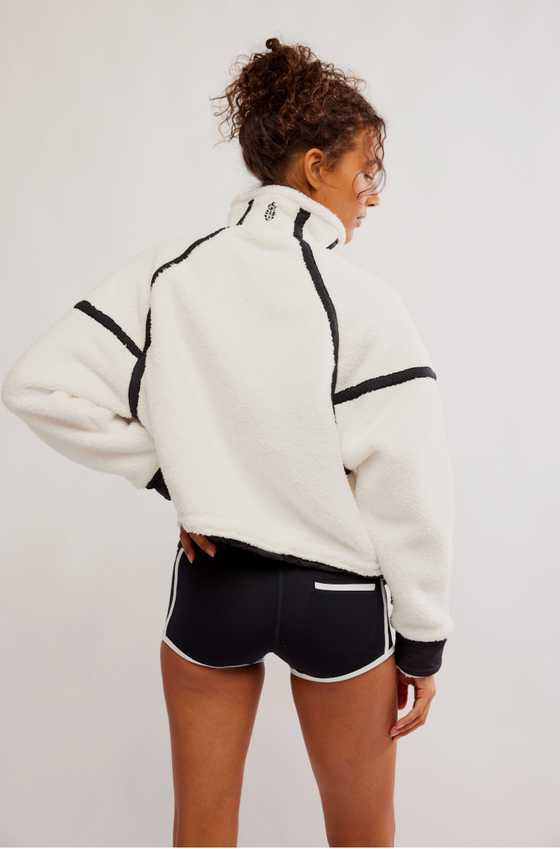 Free People Movement Mountain High 1/2 Zip in White Combo