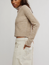 Free People School Girl Cardi in Feather Grey Melange