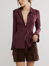 Free People Melrose Top in Chocolate Grape