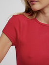 Free People Wait A Minute Baby Tee in Lipstick Red