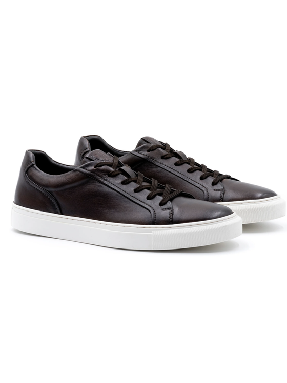 Martin Dingman Cooper Sheepskin Sneaker in Walnut