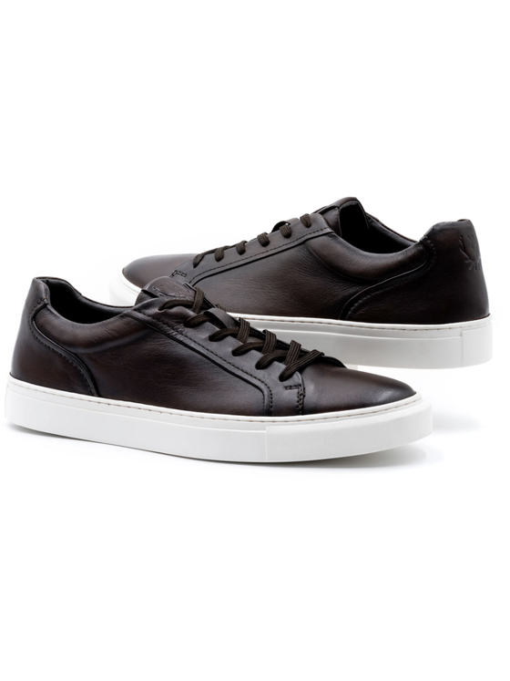 Martin Dingman Cooper Sheepskin Sneaker in Walnut