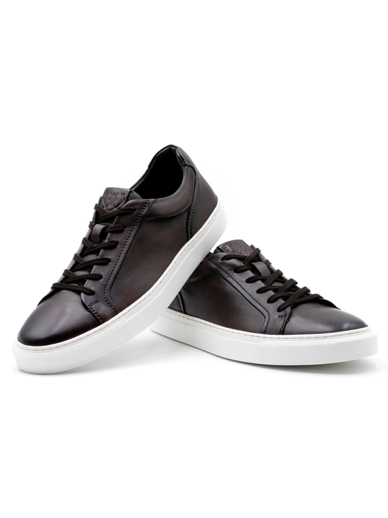 Martin Dingman Cooper Sheepskin Sneaker in Walnut