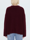 Pistola Talia Chunky V-Neck Sweater in Claret