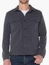 Liverpool Stretch Corduroy Overshirt in Dark Grey