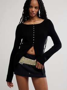  Free People East Side Cardigan in Black