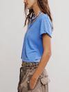 Free People Take 2 Tee in Cornflower Combo