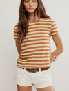 Free People Nora Tee in Mocha Combo 