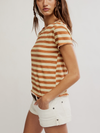 Free People Nora Tee in Mocha Combo 
