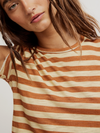 Free People Nora Tee in Mocha Combo 