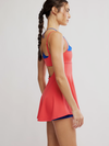 Free People Baseline Tennis Dress in Grapefruit Combo