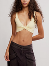 Never Better Twist Crop in Sunlit Yellow