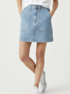 Faherty Brand Solstice Denim Utility Skirt Bay Drift Wash