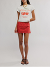 Free People's Eyes on You Skort in High Risk Red