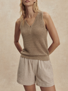 Varley Ramon Knit Tank in Sepia Twist