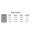 EmberLoom Printed Spaghetti Strap Dress in Claret size chart